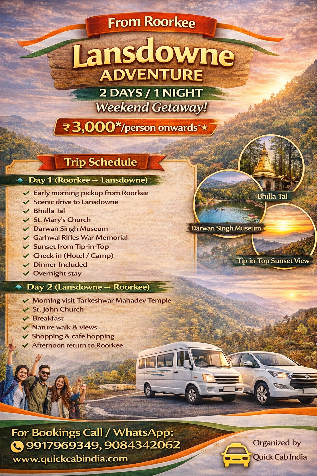 Roorkee to Lansdowne trip Uttrakhand